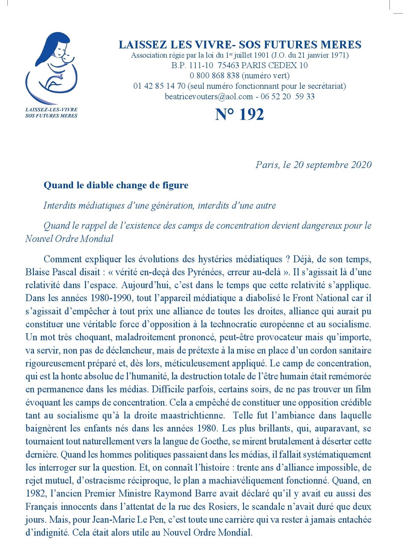 CLIQUEZ ICI POUR OUVRIR LE BULLETIN