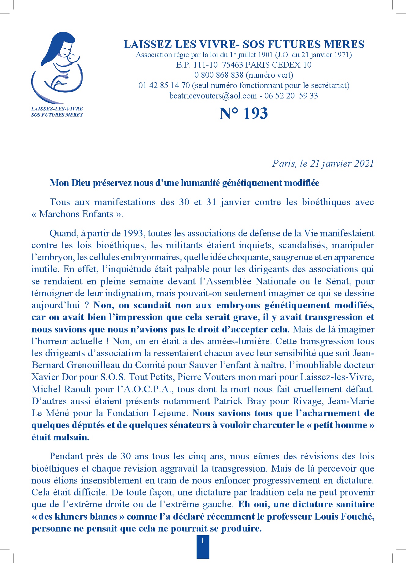 CLIQUEZ ICI POUR OUVRIR LE BULLETIN